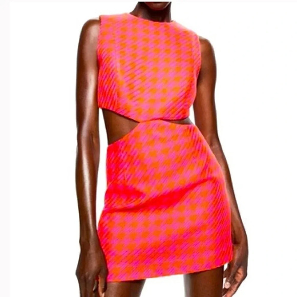 NWT MANGO TWEED  SIDE CUT GLAM DRESS OLD MONEY S - Picture 1 of 8